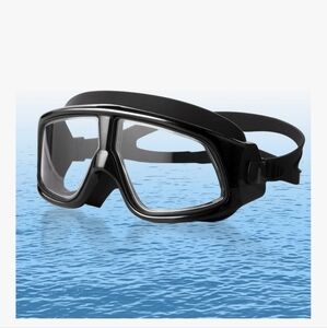 NEW - Black Swim Goggles for Women Men Youth